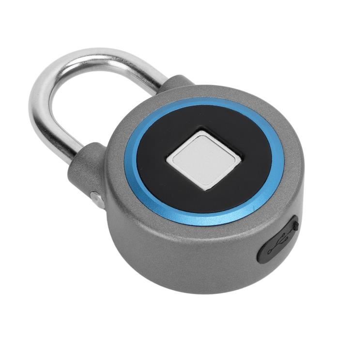 Cadenas à Empreinte Digitale USB GOEDCH – Sans Clé, Rechargeable, Résistant Intempéries IP65 – Idéal Salle De Sport, Bureau, Maison, Jardin, Vélo