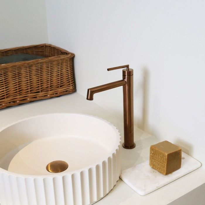 Portofino Mitigeur Lavabo Haut Cuivre Bross Essebagno Cdiscount 