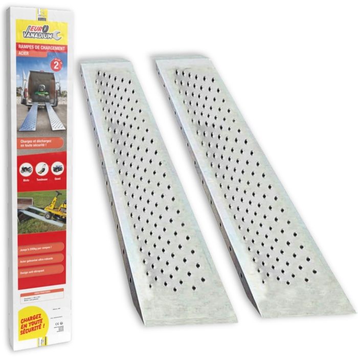 Rampe remorque acier 1,60 m - Vendu par 2