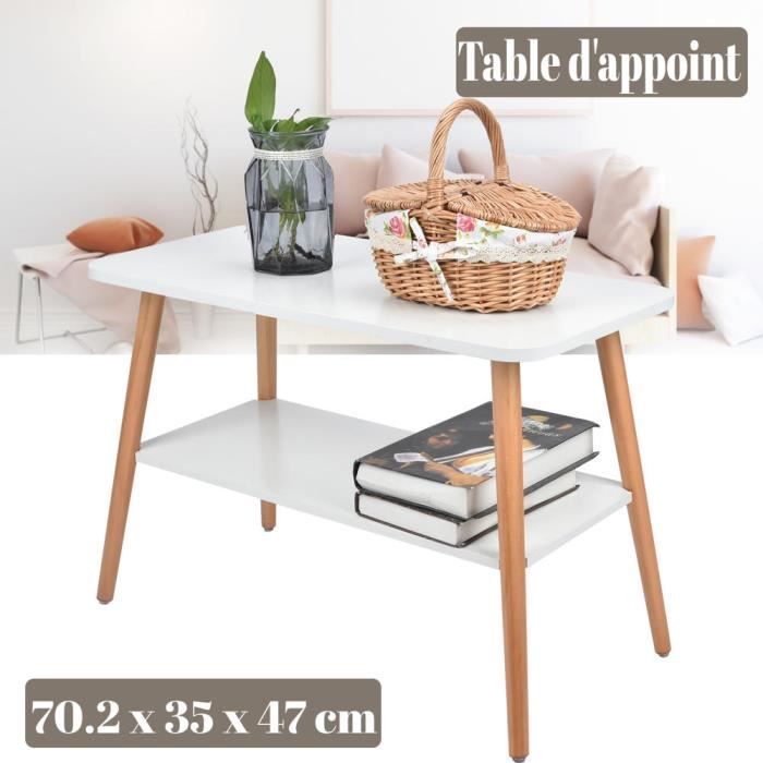 YOS Table Basse De Bureau 70 2 X 35 X 47 Cm Blanc Avec Tournevis Et yos-table-basse-de-bureau-70-2-x-35-x-47-cm-blanc-avec-tournevis-et