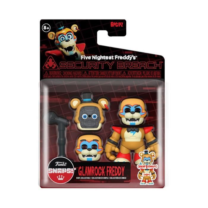 Figurine Five Nights At Freddys Glamrock Freddy 6 pièces interchangeables Vinyle Mixte