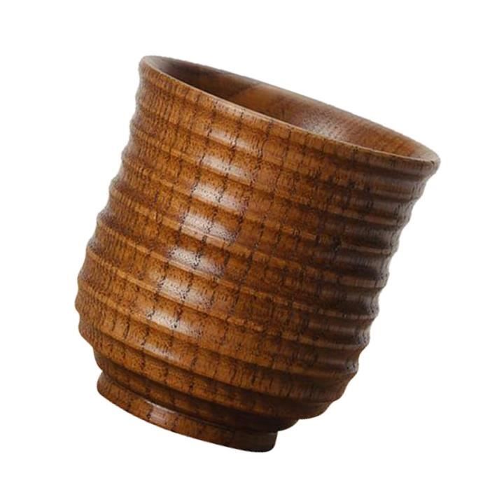Set De 2 Tasses En Bois Naturel - Amaoma - Pour Café, Thé, Jus - 200ml