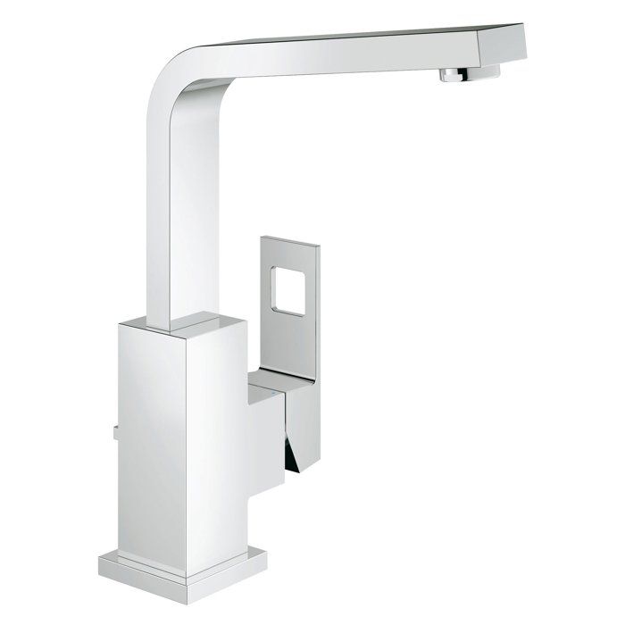 GROHE Mitigeur lavabo Eurocube Bec haut Bec pivotant 90° Limiteur de température Economie d'eau Chrome Taille - vue 1