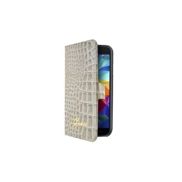 Coque Téléphone Guess 4G Metal Script Logo - Cuir écologique, Noir | Étui Protecteur Chic
