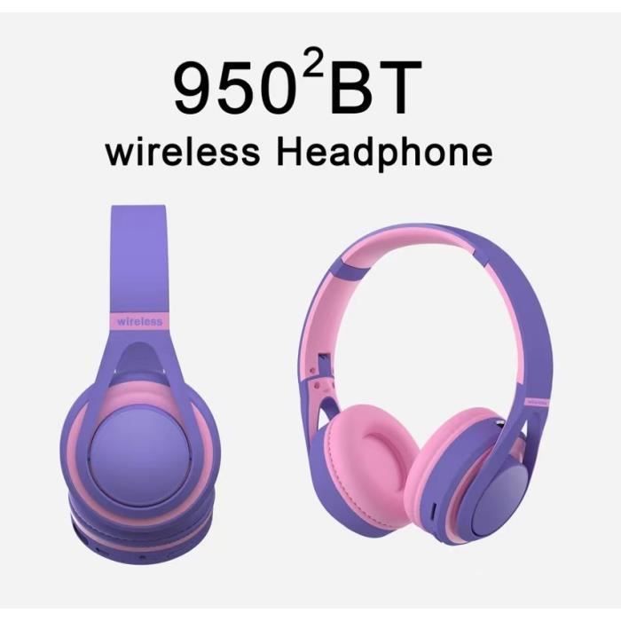 NEW MODELE CASQUE SANS FIL LECTEUR MP3 INTÉGRÉ - 4 EN 1 - NOIR ET GRIS