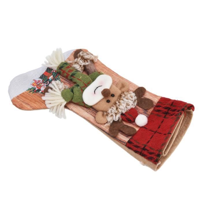 Chaussettes Décoratives De Noël Imprimées Avec Motif Cerf Au Bord De La