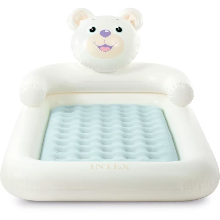 Lit gonflable enfant - INTEX - 66814NP - Modèle Ourson avec gonfleur inclus