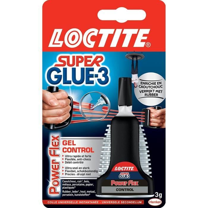 Loctite Colle forte Super Glue 3 Control Power Flex 3 g Cdiscount Bricolage