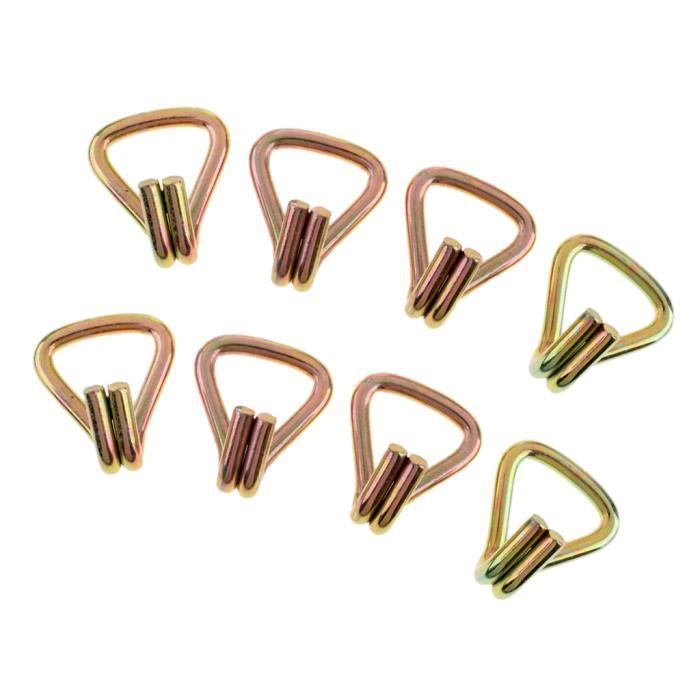 QUARKZMAN Crochet Double J à Cliquet, Capacité De Charge De 4409 Lbs, Couleur Zinc, Pour Sangle De 2 Pouces, Voiture, Camion, Remorque, Lot De 2