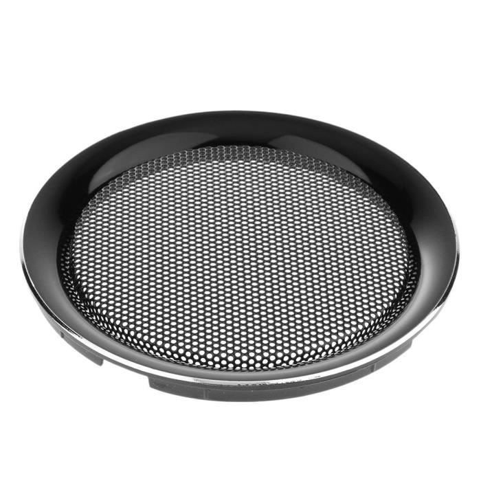 2 Grilles Haut-Parleur 5 Pouces Sourcing Map - Cercle 153mm Acier - Protection Subwoofer Noir