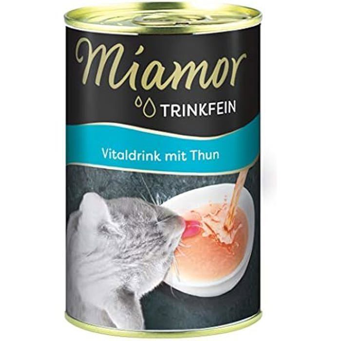 Comparer les prix de Boisson pour chat - MIAMOR - Trinkfein - 24 x 135 ML - Favorise l'hydratation - Réduit les calculs urinaires