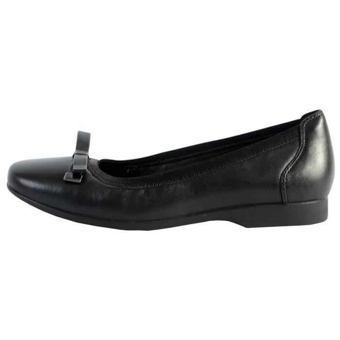 Ballerine Femme - Clarks Un Darcey Bow - Cuir - Noir - Confort exceptionnel