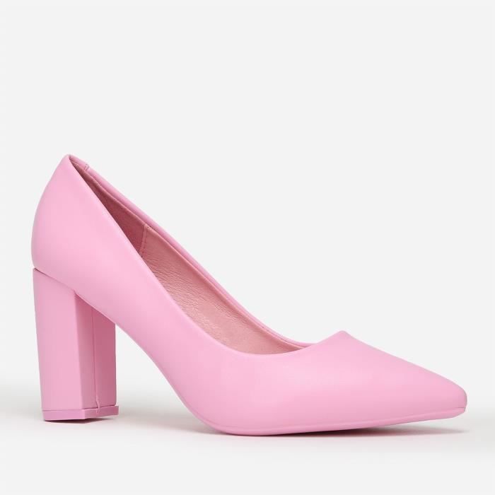 talon carré rose poudré