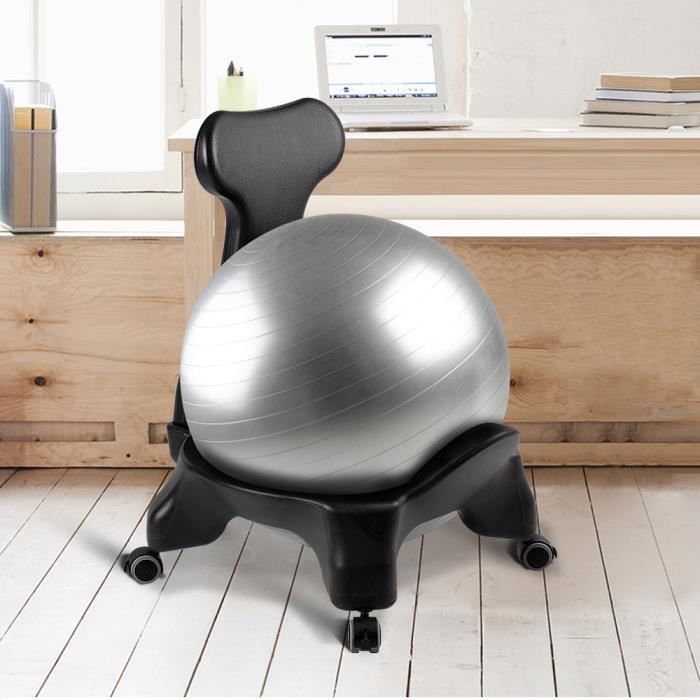 Onetwofit Chaise A Balle D Equilibre D Exercice De Fitness Pour Maison Et Chaise De Bureau Avec Ballon De Yoga 21 7 55cm Ot065 Prix Pas Cher Cdiscount
