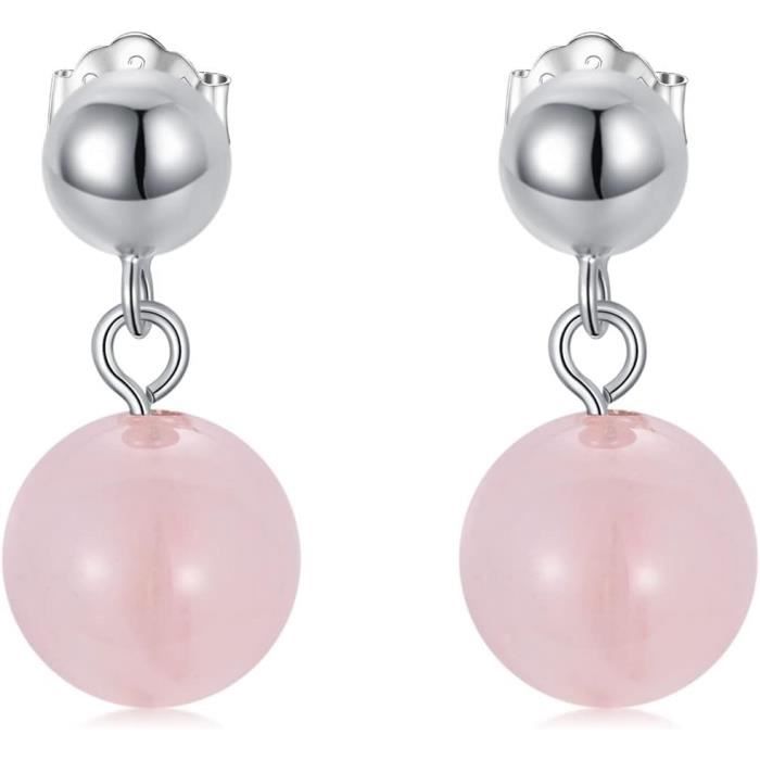 Boucles D'Oreilles Fille Argent Sterling 925 - 8x6mm - Étui Cadeau - Pour 3 à 9 Ans