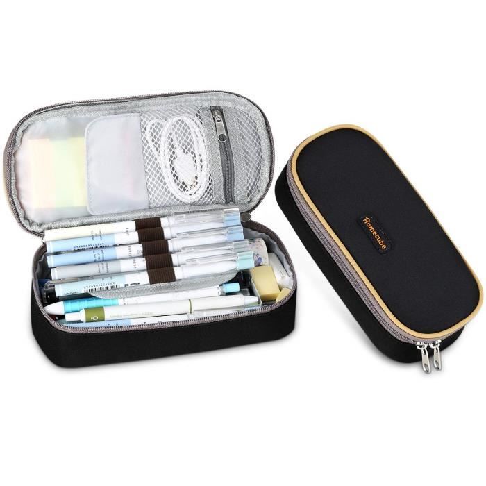 Homecube Multifonctionnelle Sac /à Crayons Grande Capacit/é Stylos Sac Porte-crayon Plumier de Maquillage Pochette Organisateur Sac Stationnaire pour Adolescents Etudiants Trousse