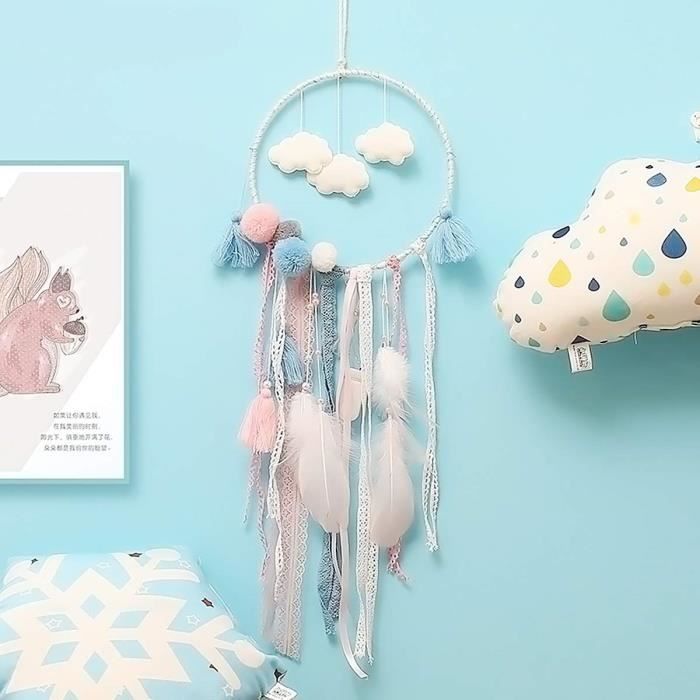 Capteur De Reves Dream Catcher Plume Cloud Attrape Reves Cadeau Anniversaire Decoration Chambre Taille Bebe Ave Achat Vente Attrape Reves Cdiscount