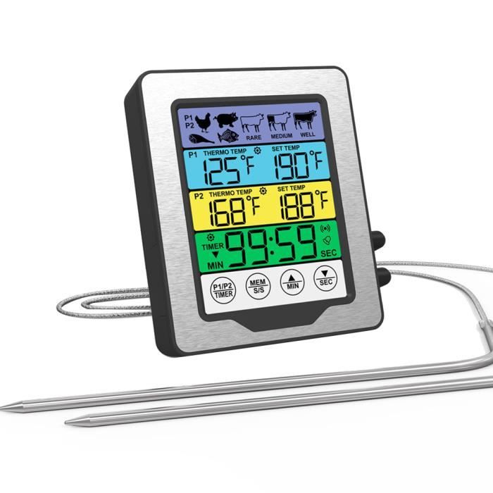 THERMOMETRE ELECTRONIQUE AVEC SONDE FILAIRE POUR CUISSON A CŒUR AU FOUR - HILLERIN