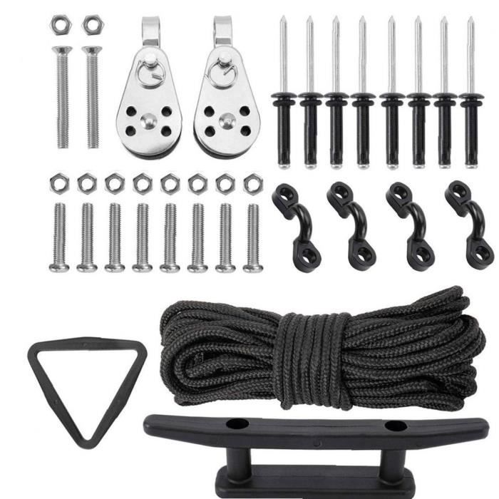 KAYAK RIVETS Kit de chariot d'ancrage de KAYAAK avec ancrage en plastique KAYAK RIVETS KAYAK