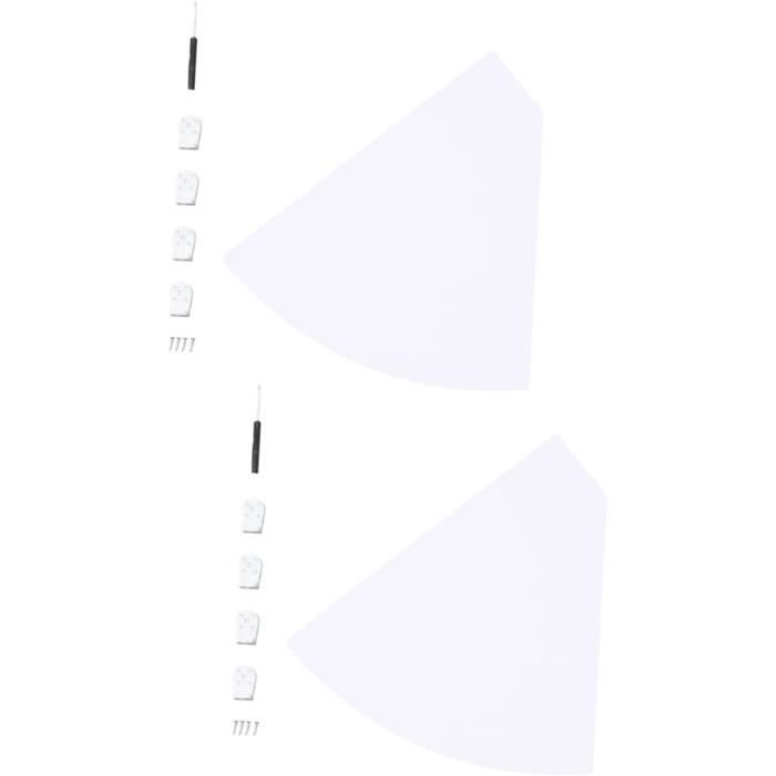 3 étagères Murales D'angle Blanc Cassé - Rangement Suspendu Pour Salon, Chambre, Bureau (15x15 Cm)