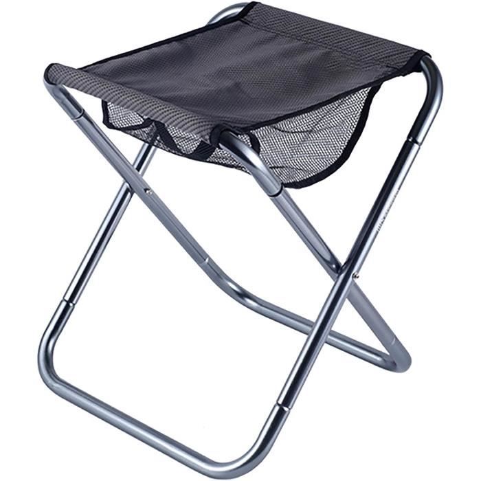 Tabouret noir d'extérieur en aluminium