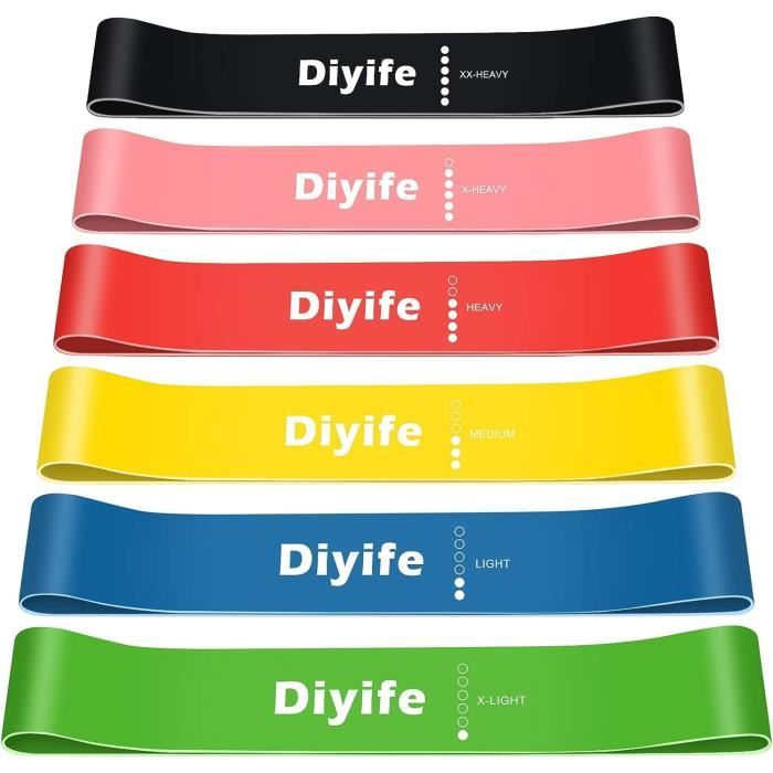 Bandes Élastiques Résistance[Lot De 6], Bande Élastique Fitness