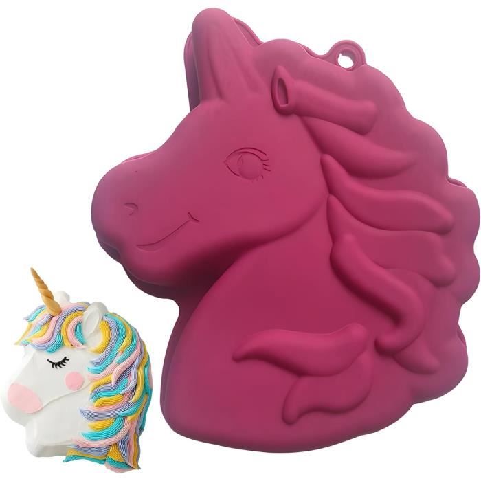 Clip Ou Pince En Silicone Licorne - 40mm X 68mm - Accessoire Cheveux Mignon