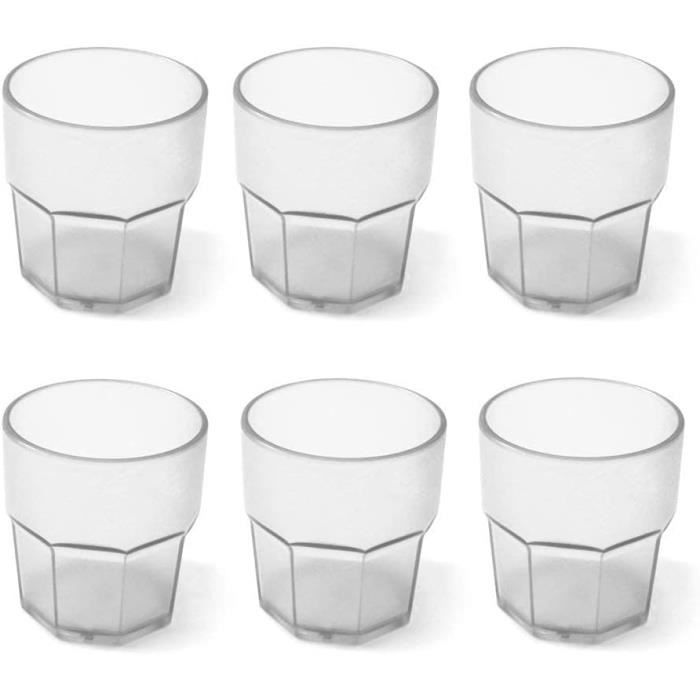Lot De 50 Verres à Liqueur 2cl En Plastique Incassable - Réutilisables, Transparents - Fabriqué En Allemagne