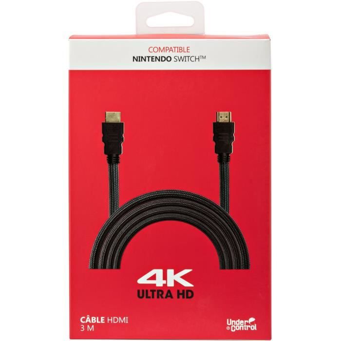 Câble HDMI 4K UlTRA HD 3 m noir Nintendo Switch - Cdiscount Informatique