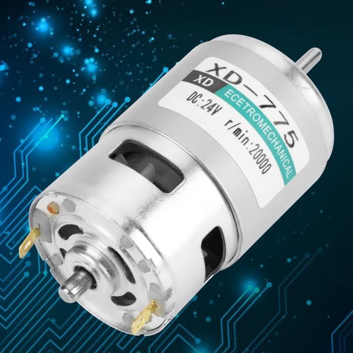 Moteur à Balais 775 DC 21V – Double Roulement, Haute Vitesse, Silencieux, Pour Bricolage Et Applications Puissantes