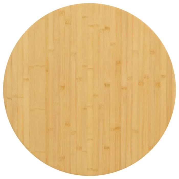 vidaXL Dessus de table Ø70x15 cm bambou 352675