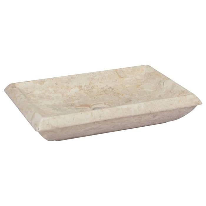 vidaXL Lavabo Crème 50x35x10 cm