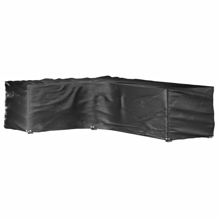 vidaXL Housse de salon de jardin en forme de L 16 œillets 210x260x80cm 319325
