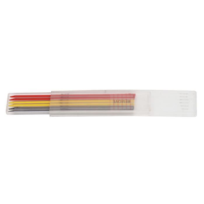 24 Mines 2.8mm Pour Crayon De Charpentier - Graphite Et Cire Rouge/noir - Pour Marquage Bois, Soudure, Gravure