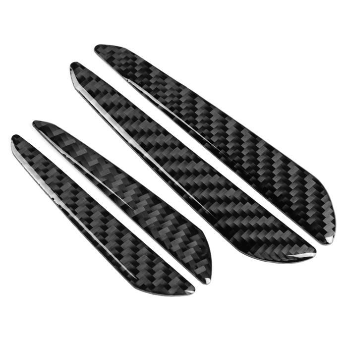 4 pièces en Fiber de carbone garde de bord de porte de voiture bandes de protection de pare-chocs garniture couverture garde