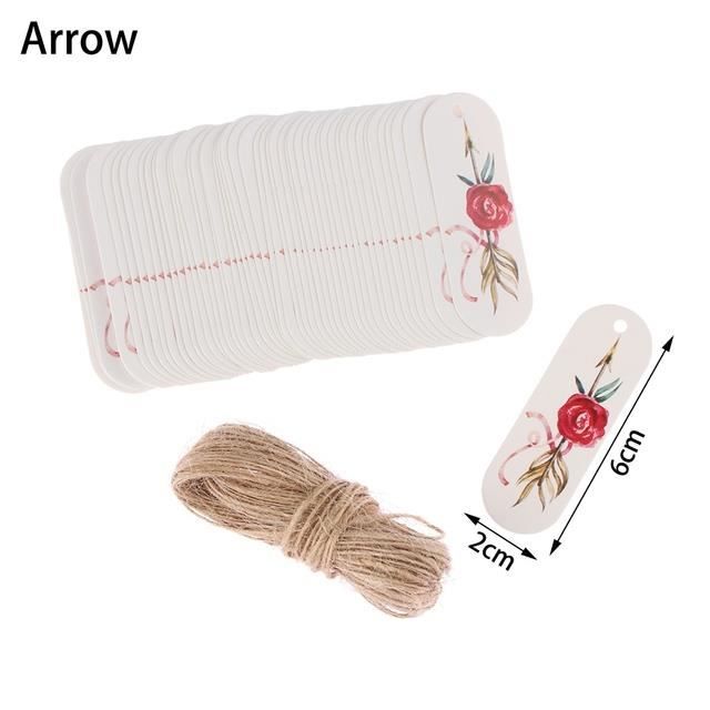 Grandes étiquettes En Papier Cadeau Kraft 5x10CM étiquettes De Mariage