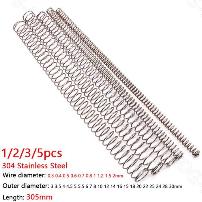 Pièce Rechange Industrielle Ressorts De Compression GUNGY - 4 Pièces - Acier Inoxydable 304 - 45mm - Force 13,7KG - Pour Mécanique Et Bricolage Pièces Rechange Industrielles