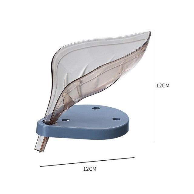 Boite Savon Porte-savon Mural VirtuGro - Ventouse, Bac Récupération Eau, Gris Porte Savon Ventouse