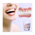 Immédiat Prothèses Dentaires Cosmétiques Silicone Dentier Haut Et Bas Sourire Parfait Dentier, pour Homme Et Femme Amovible 2 Pairs-1