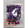 Perles rondes de riz de 8MM, couleur mixte, cristal violet, couleur contrastée, accessoires de bracelet, bijoux à bricoler soi-même-1