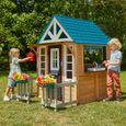 KidKraft - Maisonnette d'extérieur Lakeside Bungalow en bois FSC avec cuisine et dinette pour enfant-1