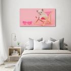Tulup 140x70cm Imprimee Sur Verre Derriere Du Verre De Securite Animaux Chat Sur Un Transat Rose Cdiscount Maison