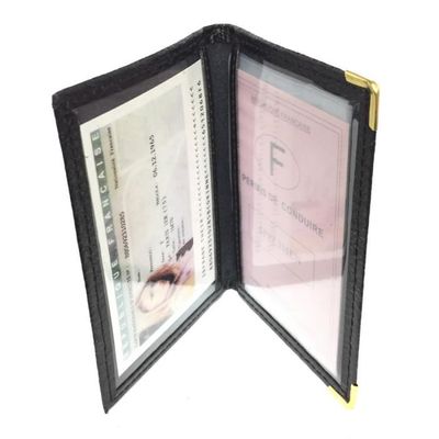 Organisateur Voiture Porte-Documents Noir - Compartiments Pour Carte Grise, Assurance, Lunettes, 24x17.5cm