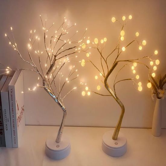 Lampe Arbre Lumineux LED, Lampe de Table Arbre LED a Pile - USB, Arbre  Bonsai Lumineux, Lampe Branche d'arbre Veilleuse A388 - Cdiscount Maison