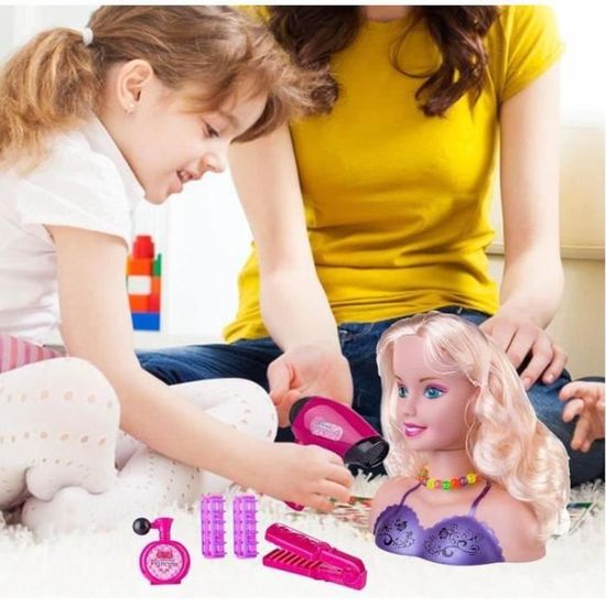 Tête de poupée coiffure jeu de rôle styliste de beauté trousse de maquillage - 2026 Kit de maquillage, maquillage price