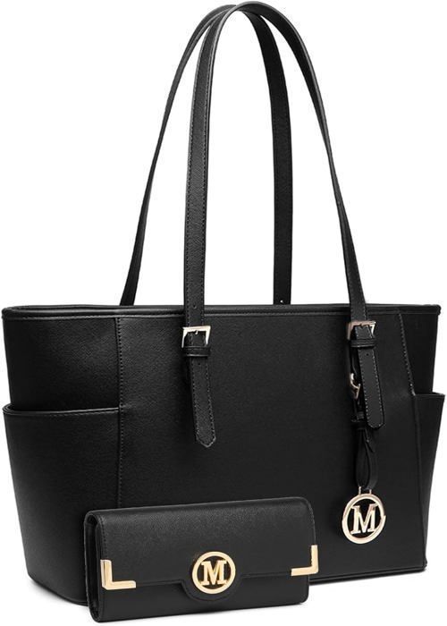 Set De 3 Sacs Femme VINBAGGE - Cabas, Bandoulière Et Porte-Monnaie En Cuir PU - Fourre-Tout Élégant