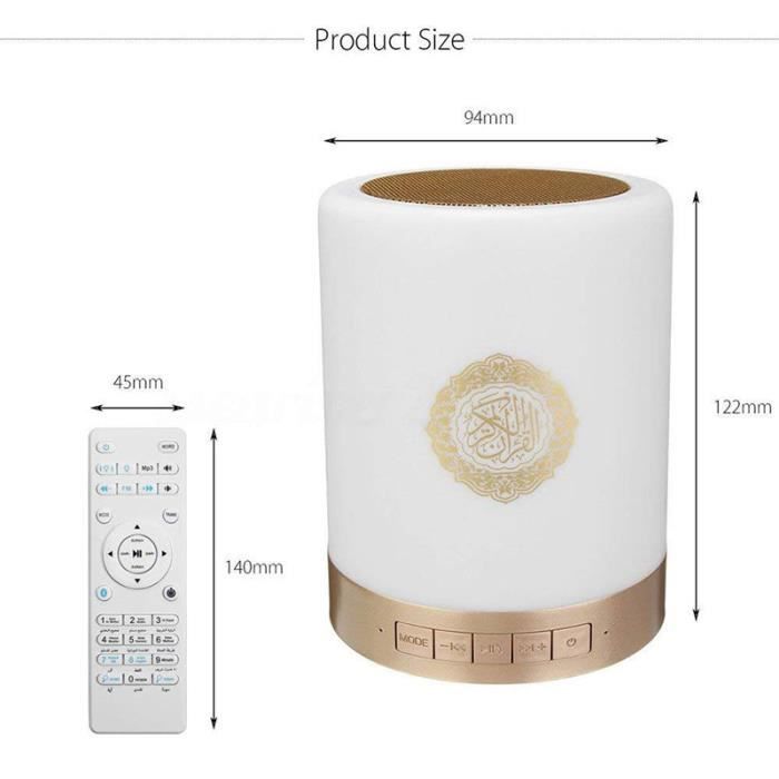 Enceinte Bracelet Bluetooth – Radio FM – Éclairage LED – 500 MAh – Rechargeable USB – Pour Vélo, Sport