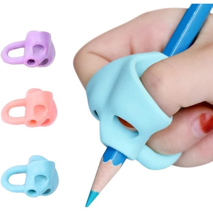 Lot De 28 Guides Doigts Pour Stylo - Ergonomique Enfants Droitiers/Gauchers - Multicolore - Aide à L'Écriture - 6