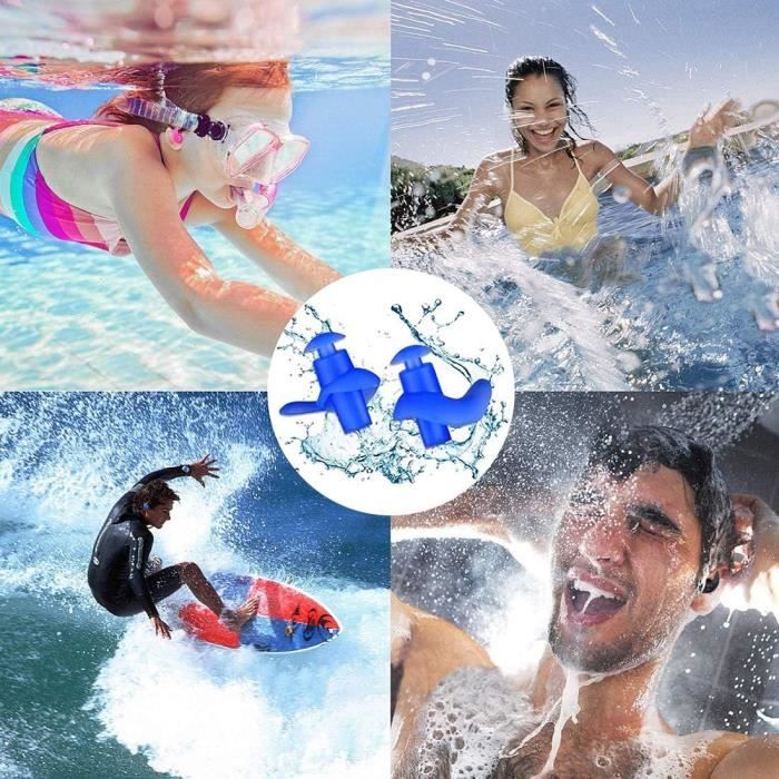 Bouchons d'oreilles étanches en Silicone, 1/2 paires, pour la natation, la  plongée, le Surf, le Sport aquatique, la natation, Anti-bruit, accessoires  - AliExpress