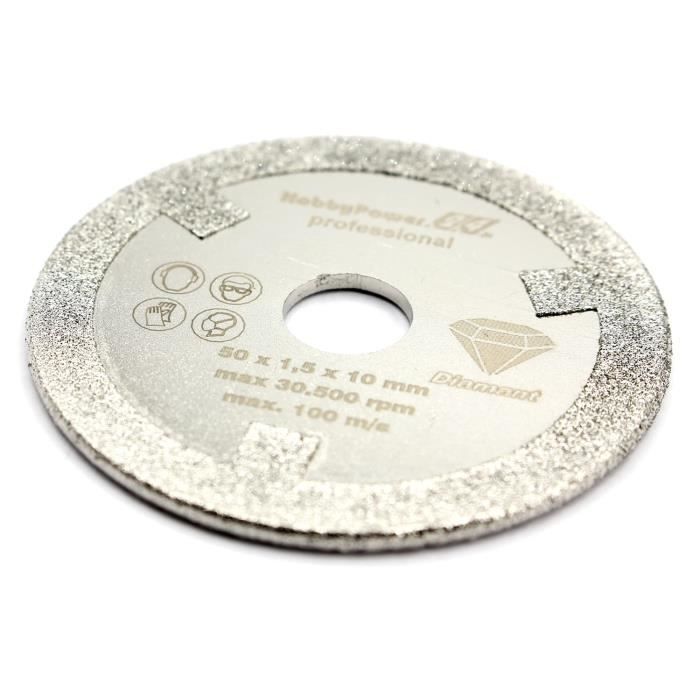 Mini disque à tronçonner diamanté Ø 50 mm x 10 mm pour Bosch Easy